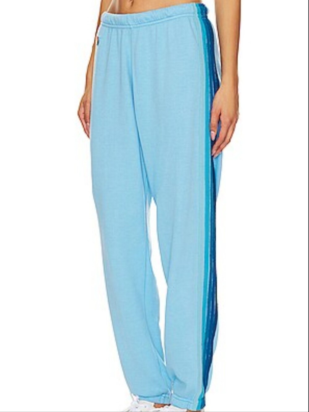 Aviator Nation Light Blue 5 Stripe Sweatpants Joggers Size Small